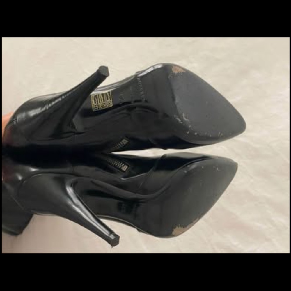 Burberry Glossy Black Leather over the knee boots - Picture 2 of 5